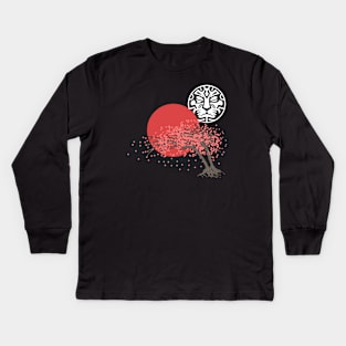 Jinrai: Cherry Blossom Kids Long Sleeve T-Shirt